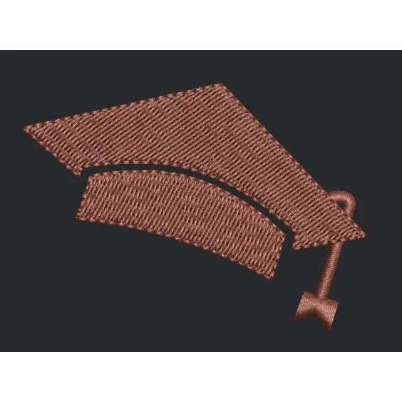 Graduation Cap Embroidery Design