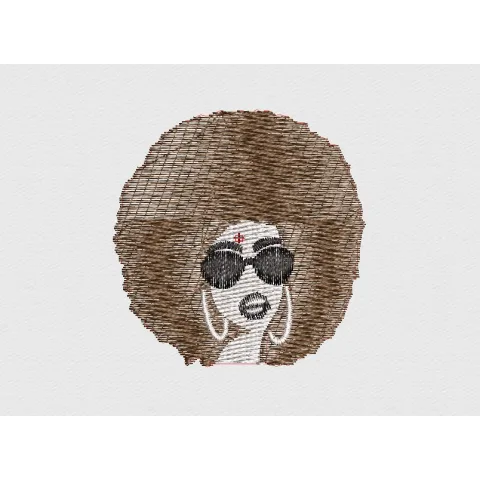 Lady Embroidery Design