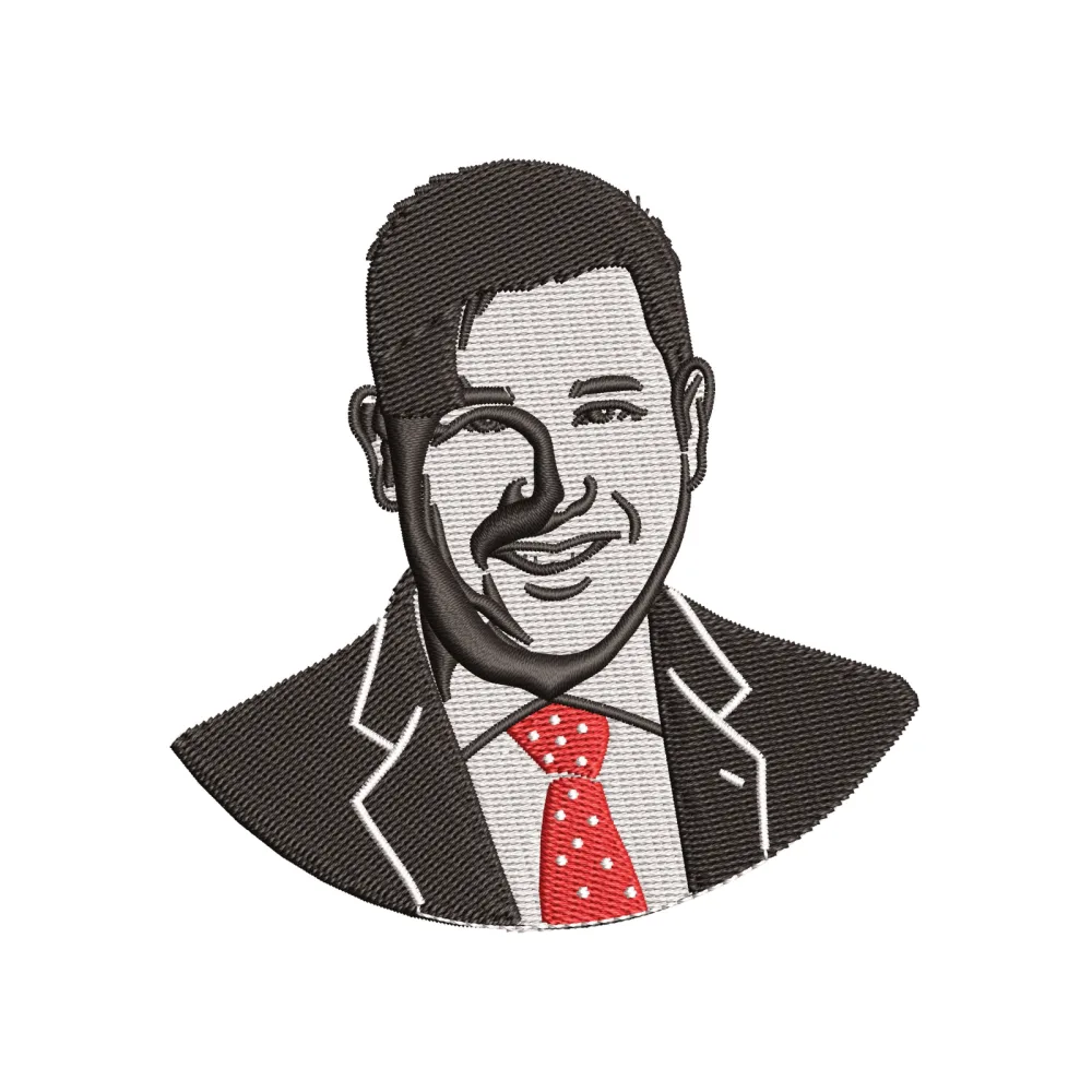 Tie Man Embroidery Design