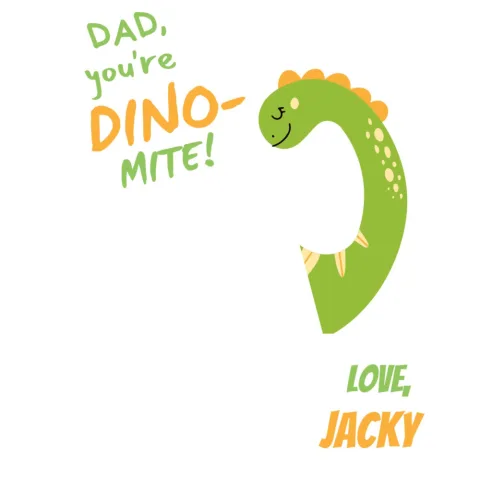 Father's Day Dinosaur Pun Card