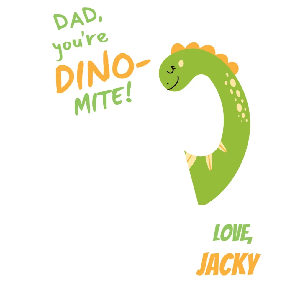 Father's Day Dinosaur Pun Card