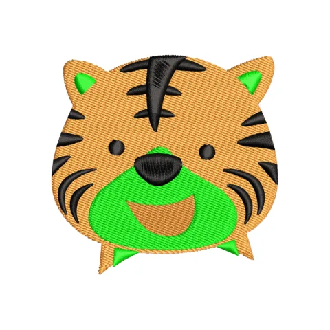 Lion Baby Head Embroidery Design
