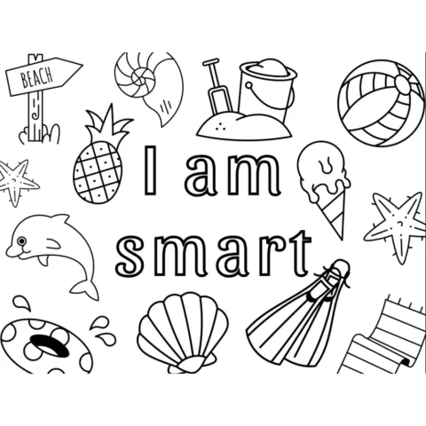 I Am Positive Affirmation Coloring Pages