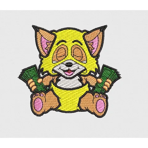 Fox Embroidery Design