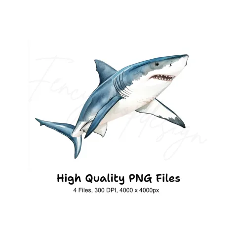 Great White Shark Clipart Bundle