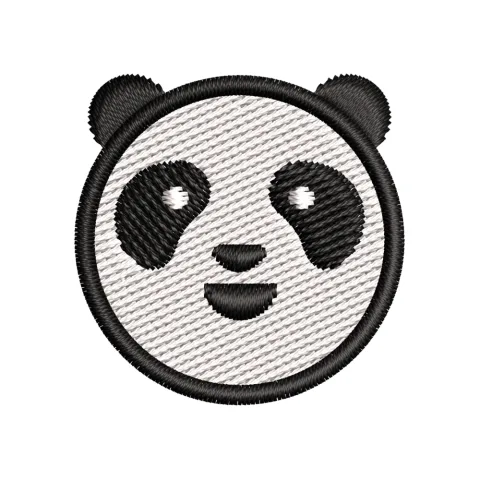Panda Head Embroidery Design