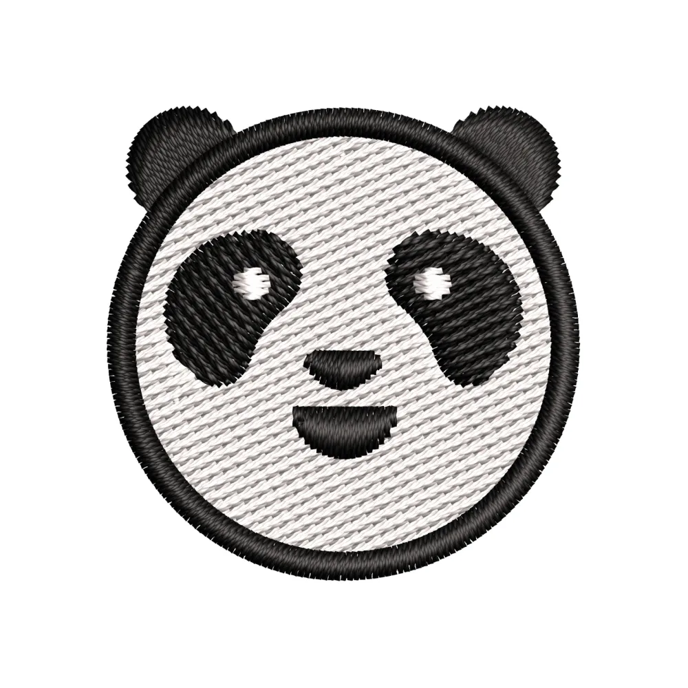 Panda Head Embroidery Design