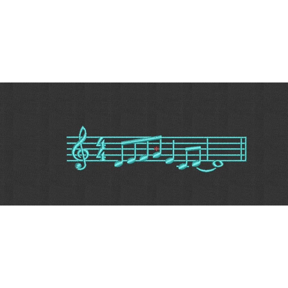Music Embroidery Design
