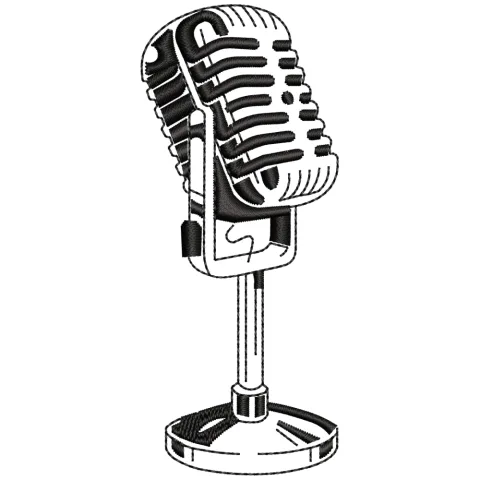 Mic Embroidery Design