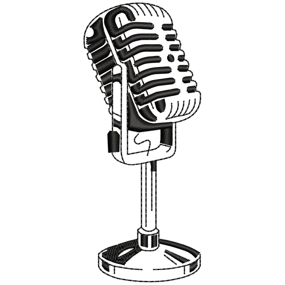 Mic Embroidery Design