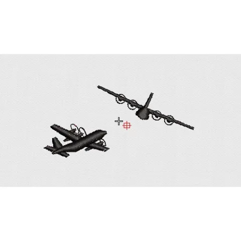 Plane Embroidery Design