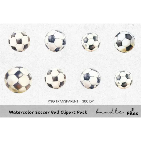 Soccer Ball Clipart Bundle