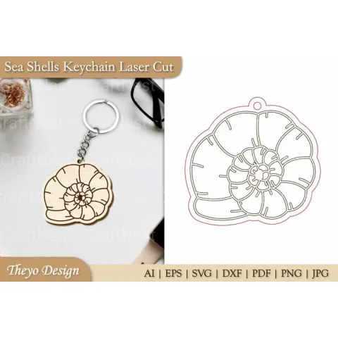 Sea Shells Keychain SVG Bundle