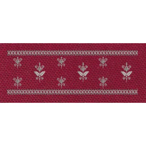 Floral Jacquard Border Golden Lines Embroidery Design