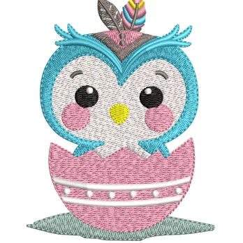 Owl Baby Embroidery Design
