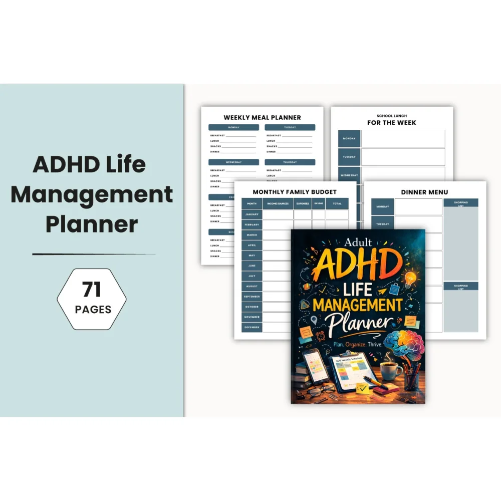 Adult ADHD Life Management Planner