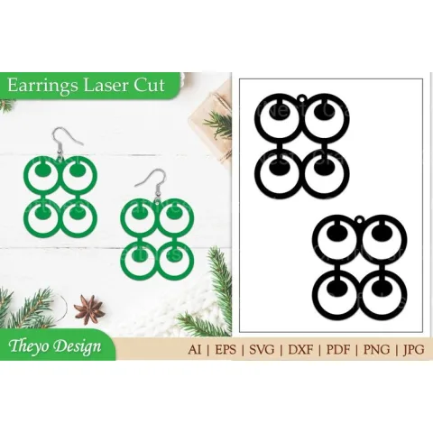 Earrings Laser Cut SVG Bundle