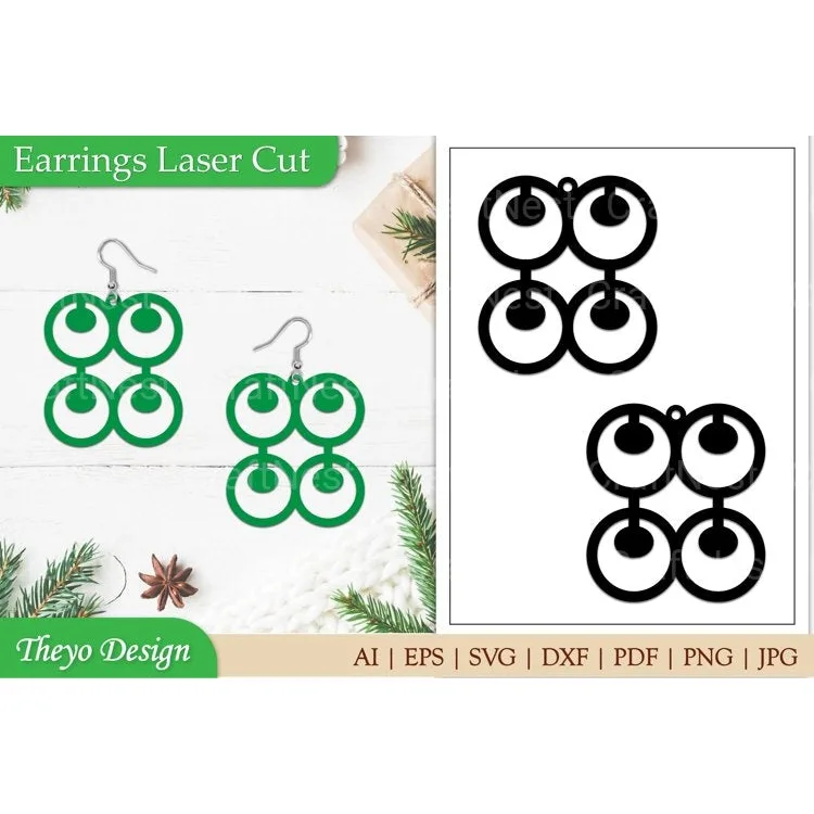 Earrings Laser Cut SVG Bundle