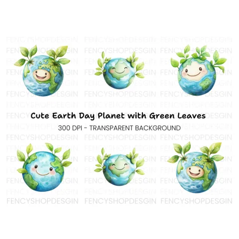 Cute Earth Day Clipart Bundle