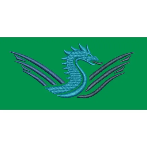 Winged Dragon Emblem Embroidery Design