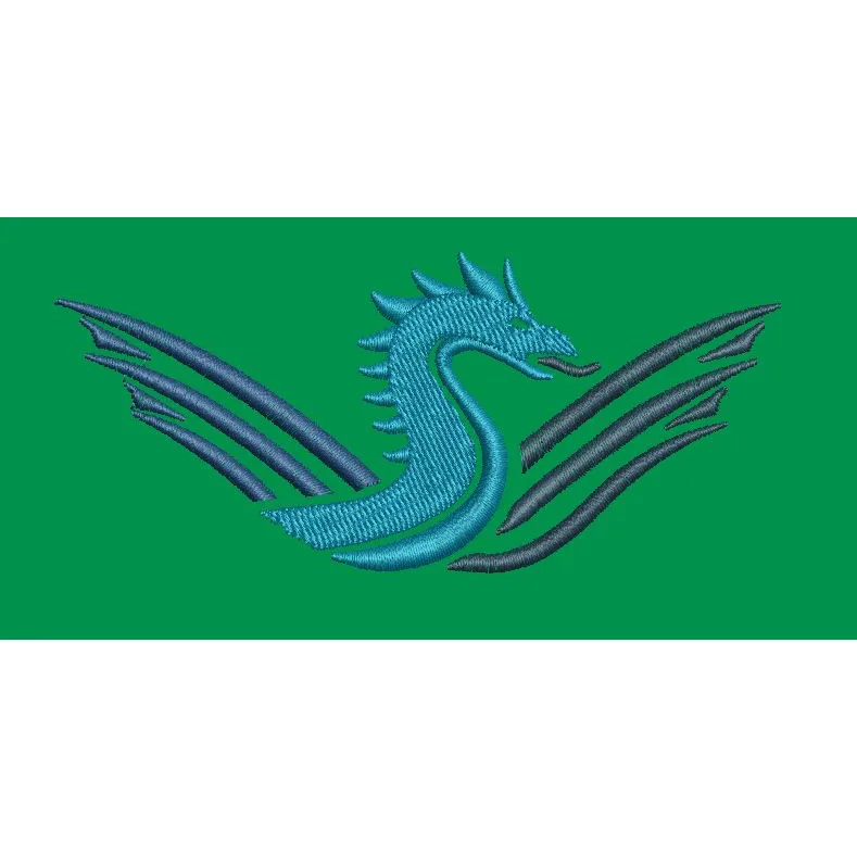Winged Dragon Emblem Embroidery Design