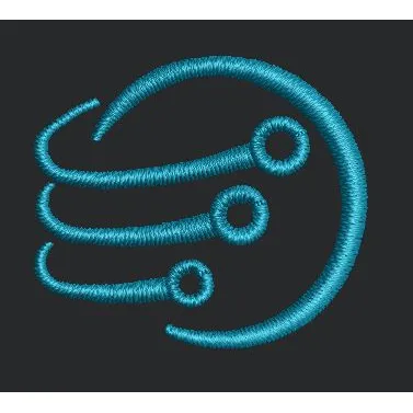 Abstract Swirl Embroidery Design