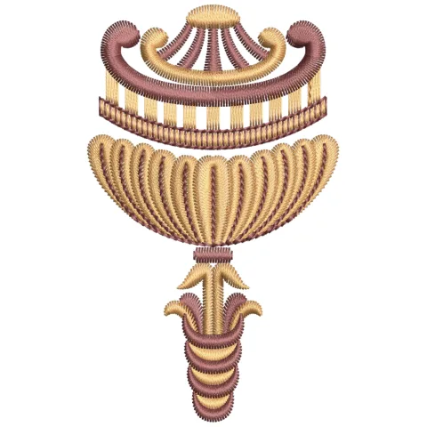Spiral Leaf Embroidery Design