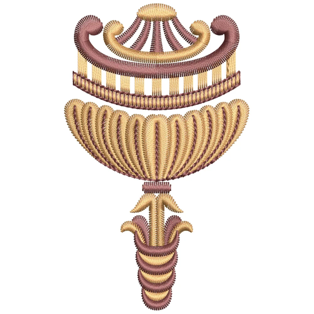 Spiral Leaf Embroidery Design