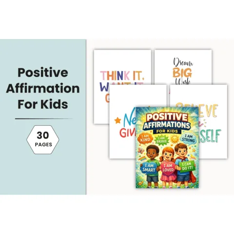 Positive Affirmations Planner for Kids