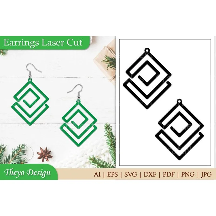 Earrings Laser Cut SVG Bundle