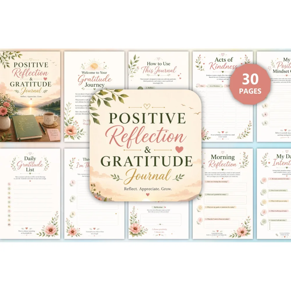 Positive Reflection Gratitude Journal
