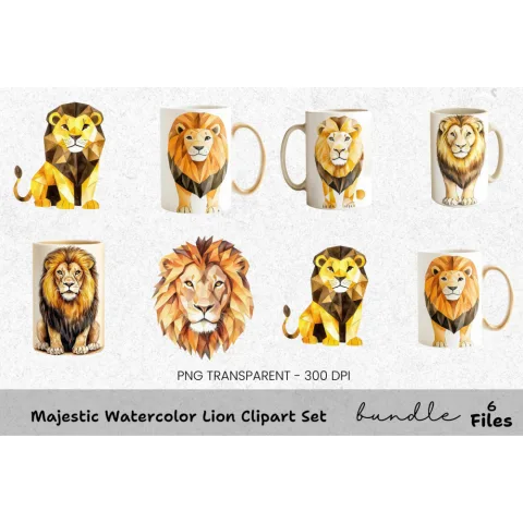 Majestic Lion Clipart Bundle