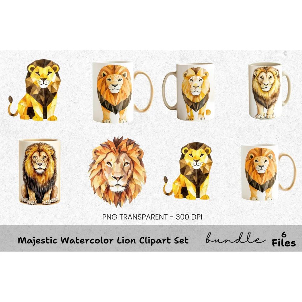 Majestic Lion Clipart Bundle