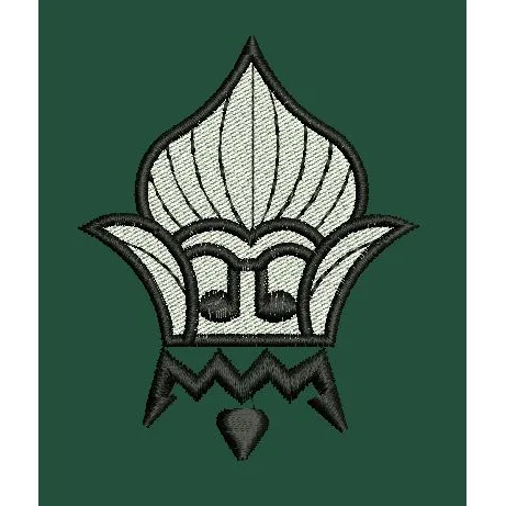White Crown Embroidery Design