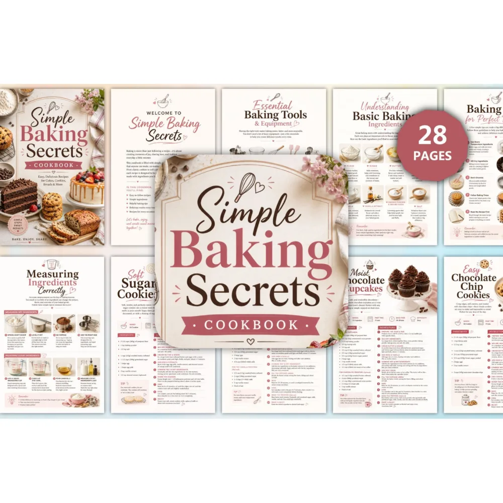 Simple Baking Secrets Cookbook Book