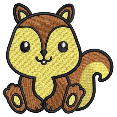 Squirrel Embroidery Design