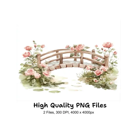 Rose Bridge Clipart Bundle