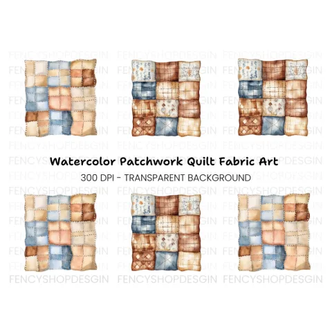 Patchwork Quilts Clipart Bundle