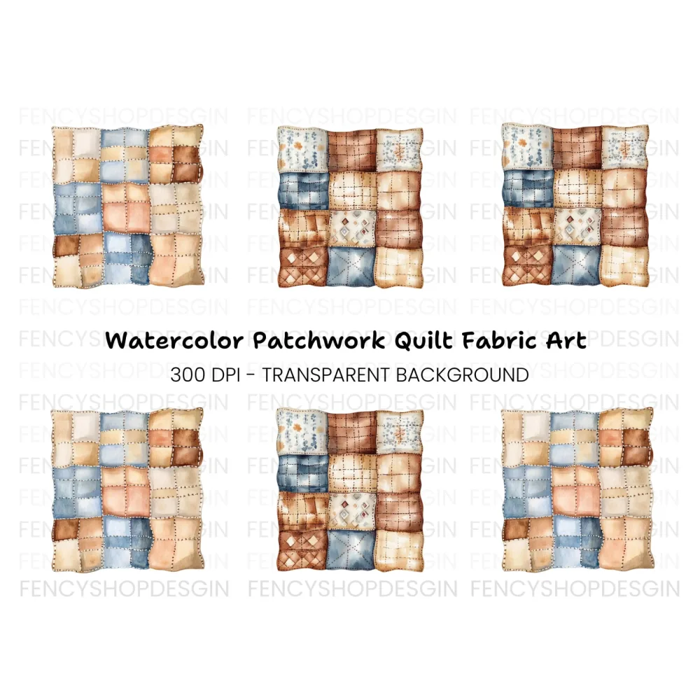 Patchwork Quilts Clipart Bundle