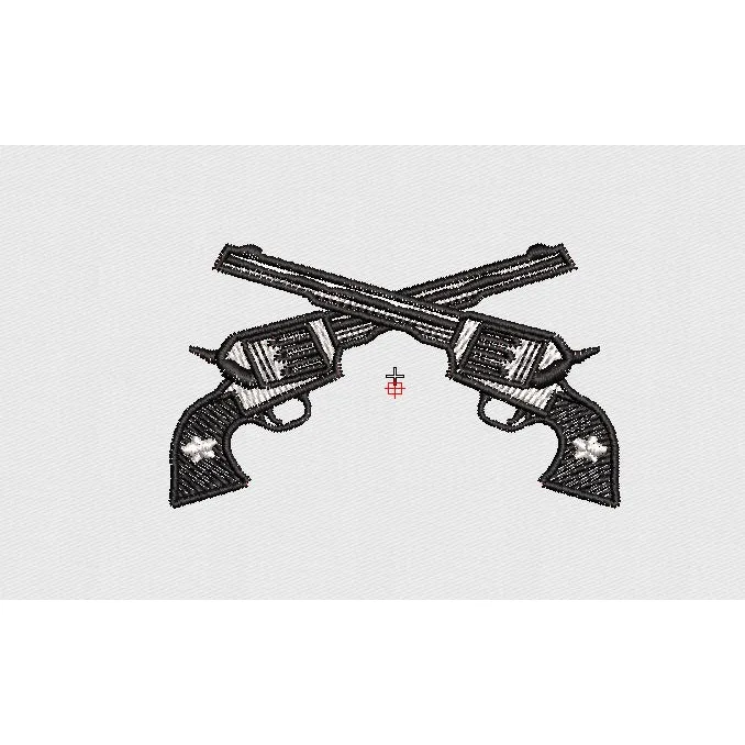 Guns Embroidery Design