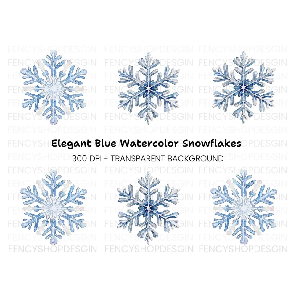 Snowflake Clipart Bundle