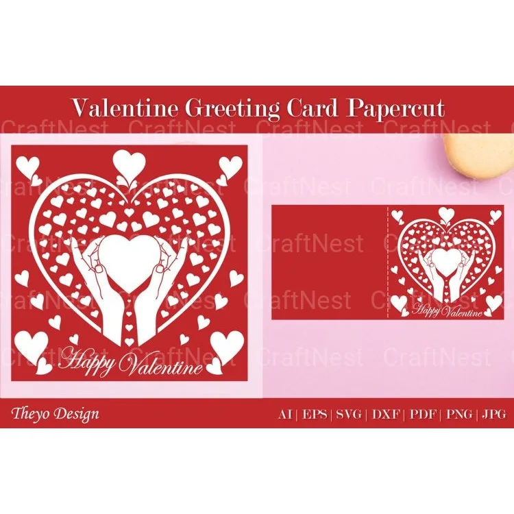 Valentine Greeting Card Cut SVG
