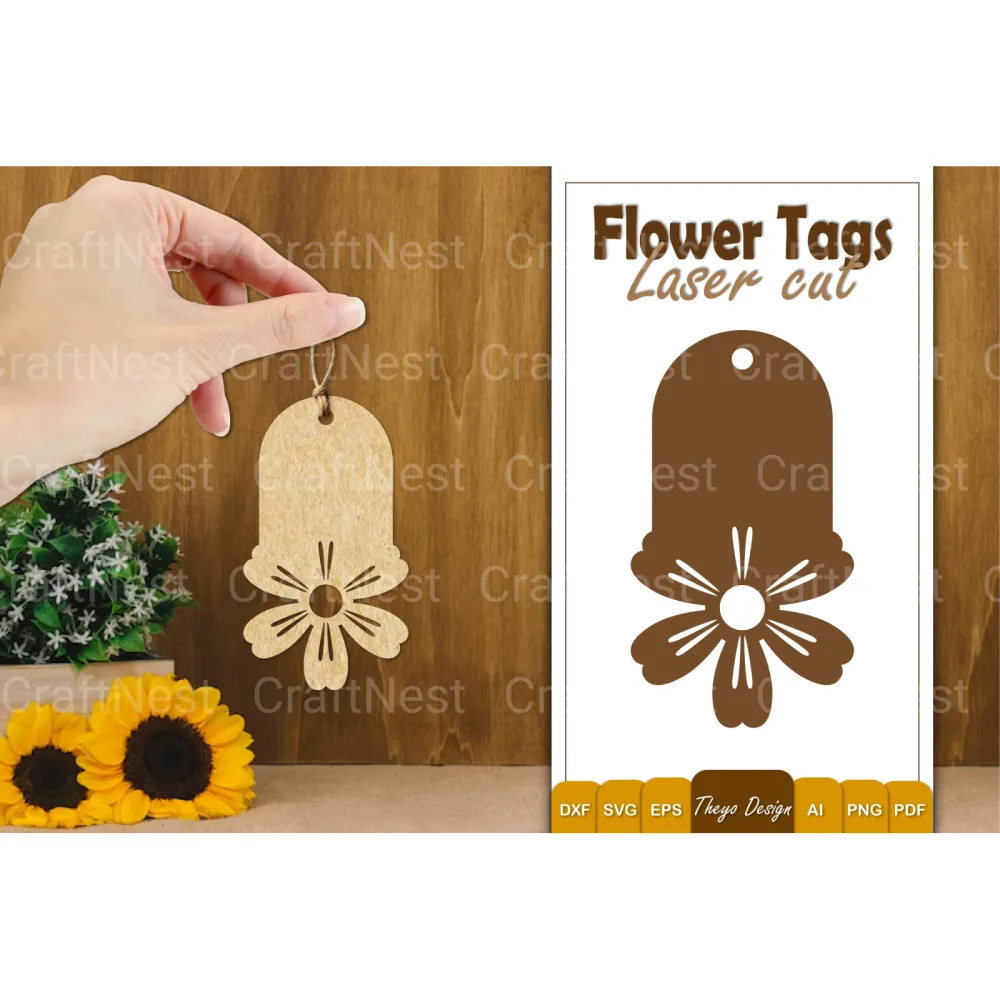 Flower Tags SVG Bundle