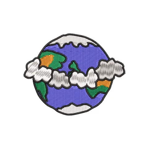 Earth Embroidery Design