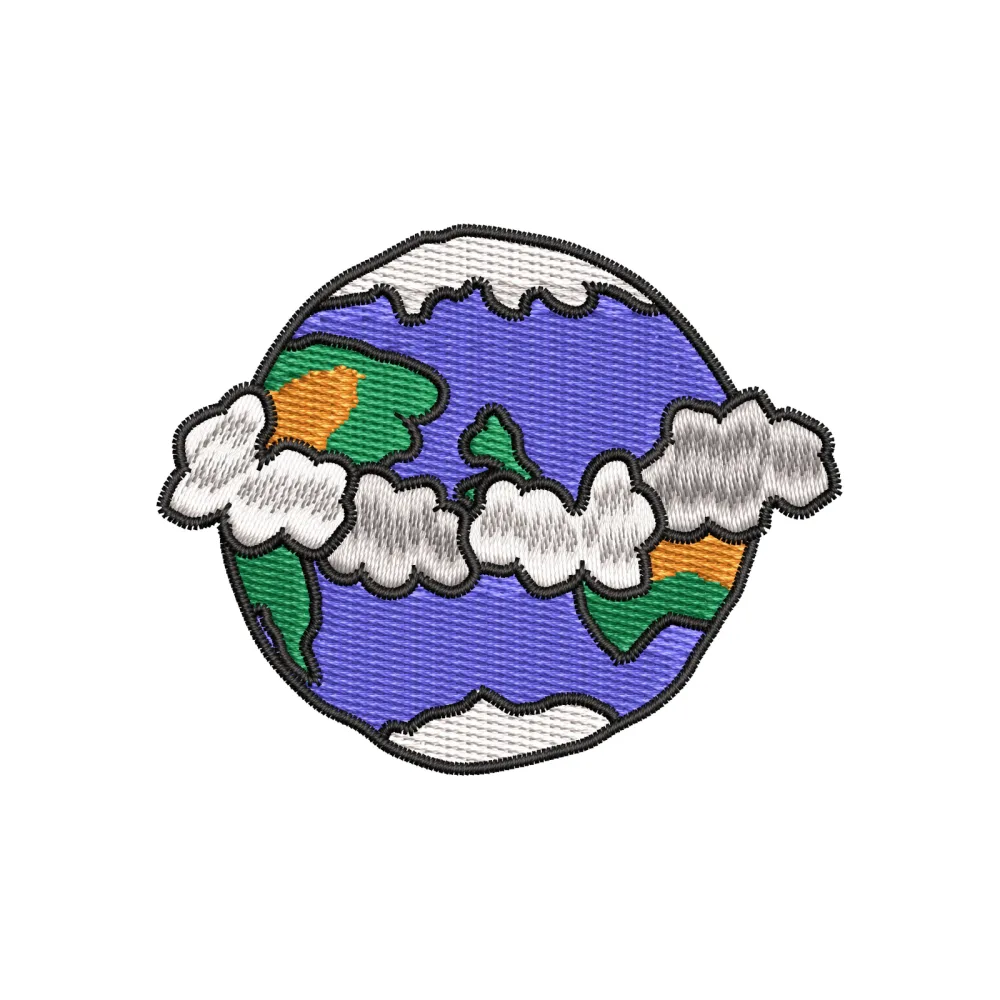 Earth Embroidery Design
