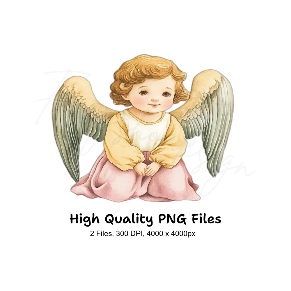 Praying Angels Clipart Bundle