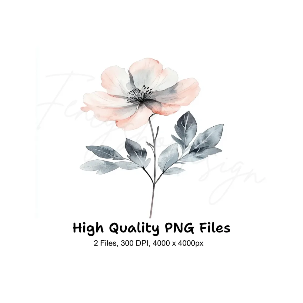 Elegant Pink Floral Clipart Bundle