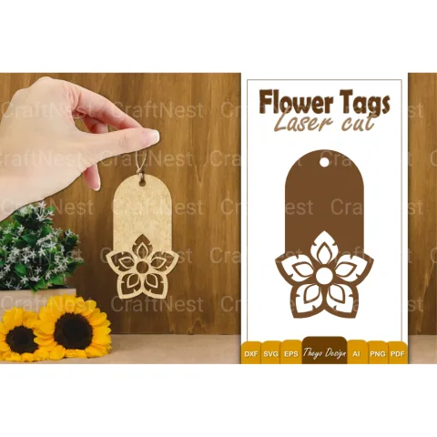 Flower Tags SVG Bundle