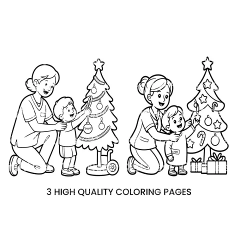 Joyful Christmas Carolers Coloring Books