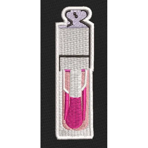 Folded Napkin White & Pink Embroidery Design